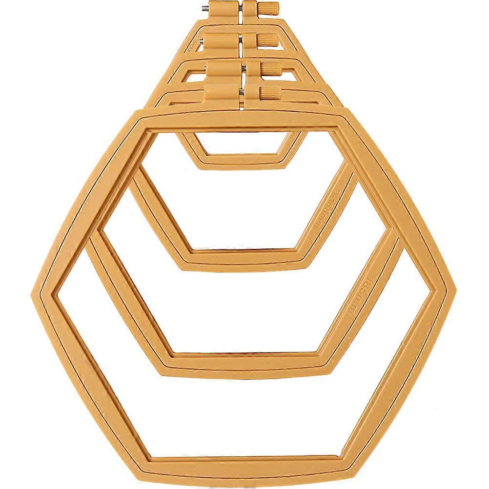 4Pcs Khaki Adjustable Cross Stitching Stand Embroidery Hoops Made of Durable ABS for Craft Sewing