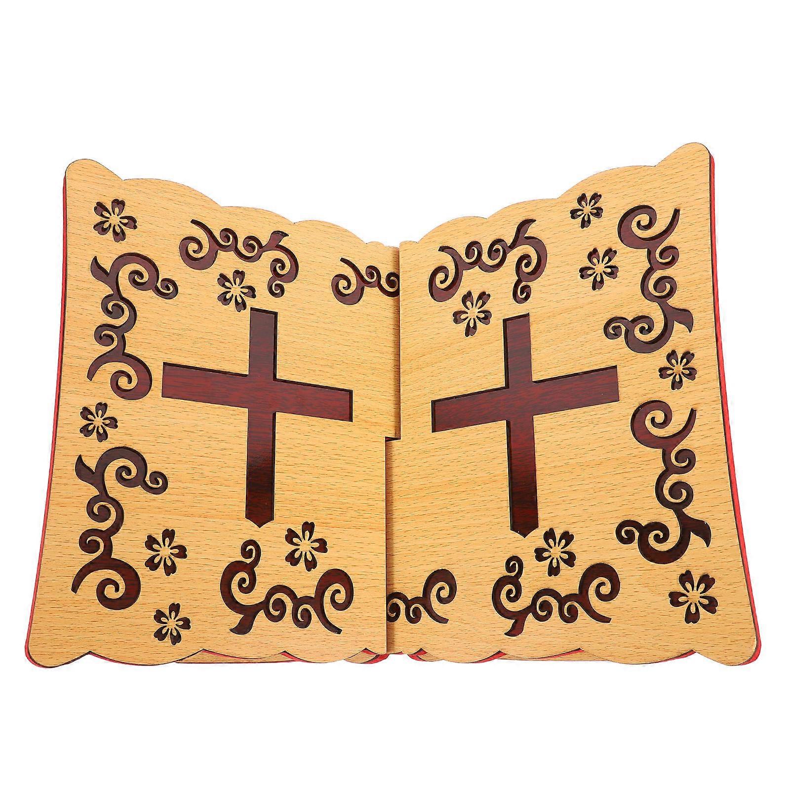 Elegant Quran Book Holder with Intricate Carvings, Versatile Stand for Reading and Display, Classic Islamic Decoration for Muslim Friends and Family
