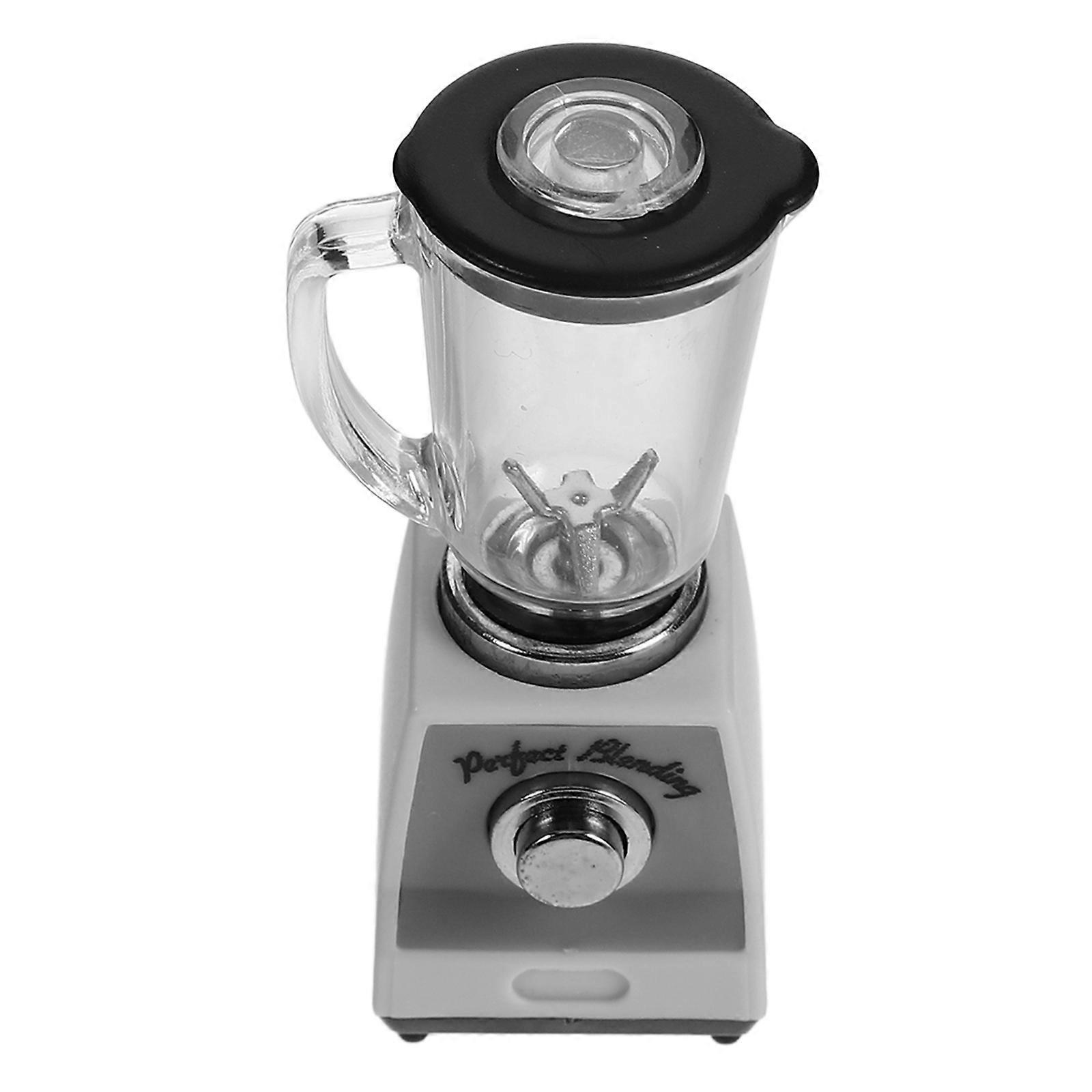 Kids Blender Toy Miniature 1:12 Scale Dollhouse Kitchen Appliance Tiny Blender For Childs Play Realistic Design White 1Pack