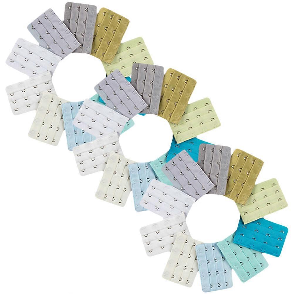 Bra Extenders Hooks for Comfortable Bra Use Durable Polyester Assorted Color Fits Standard Straps 30 Pieces