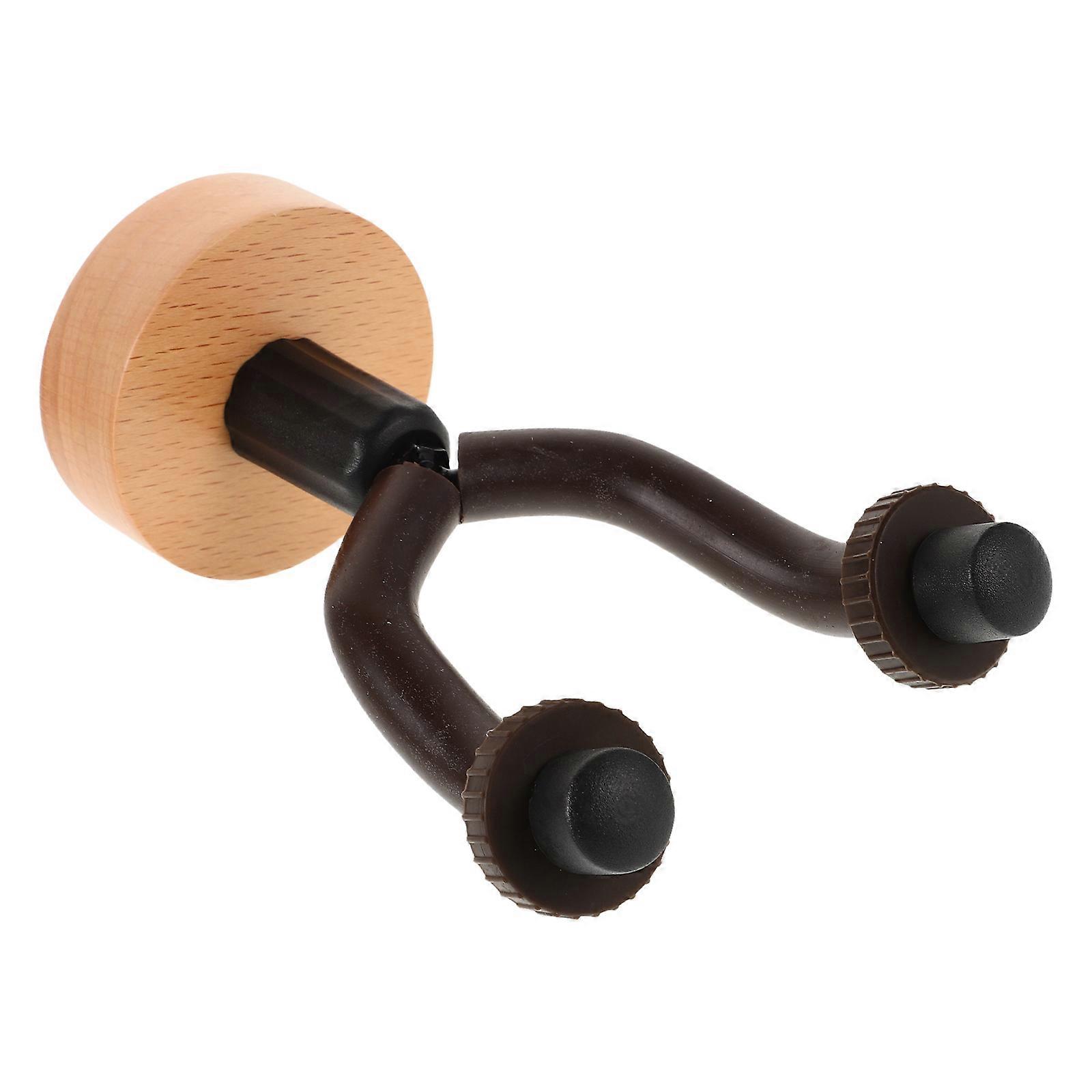 Wooden Guitar Hook Wall Mount for Acoustic, Electric, and Ukulele – No Screw Installation, Space Saving Design, Strong Support for Secure Storage