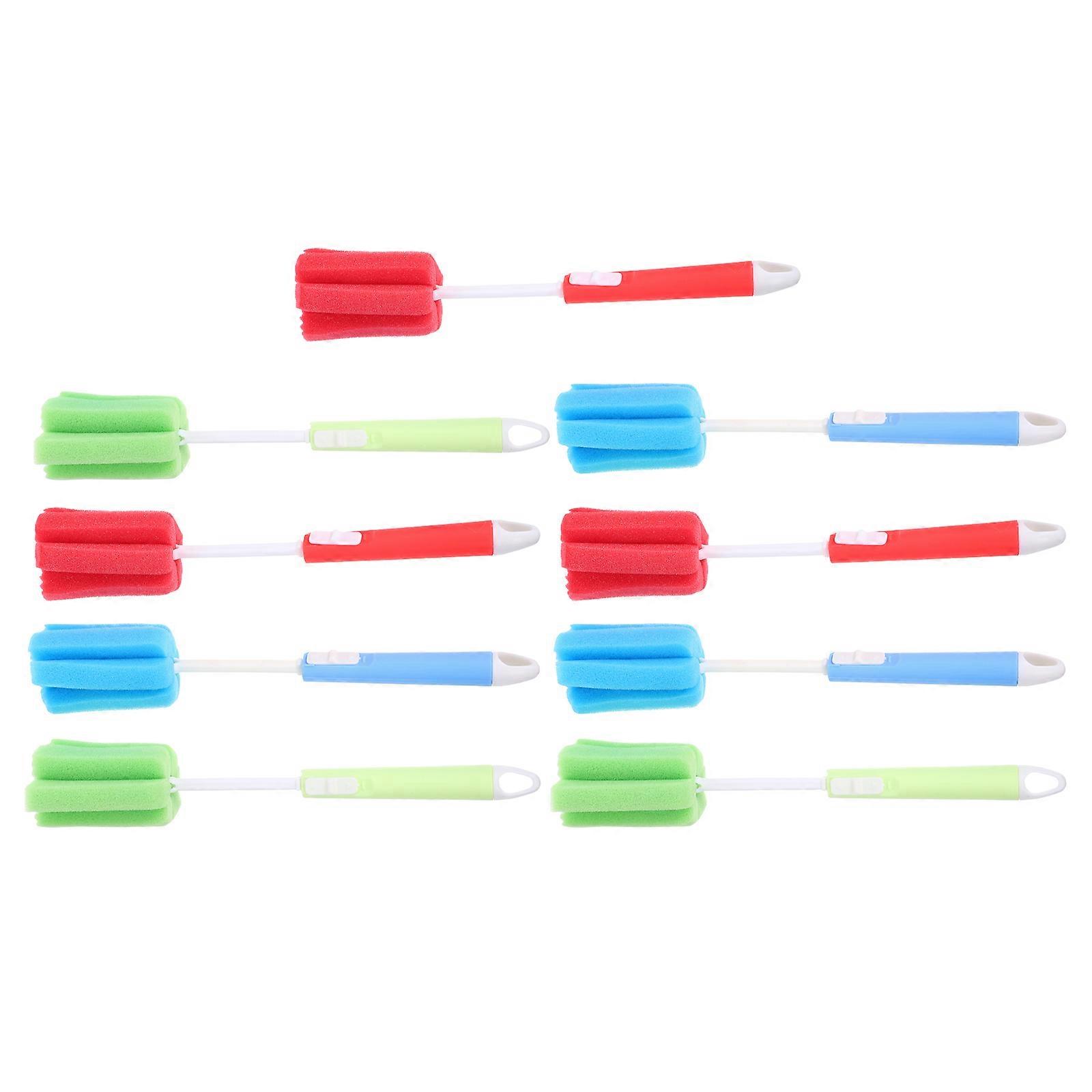 9PCS Sponge Bottle Brush Set Coffee Cup Cleaner Kit with Scrubber & Plastic Brush