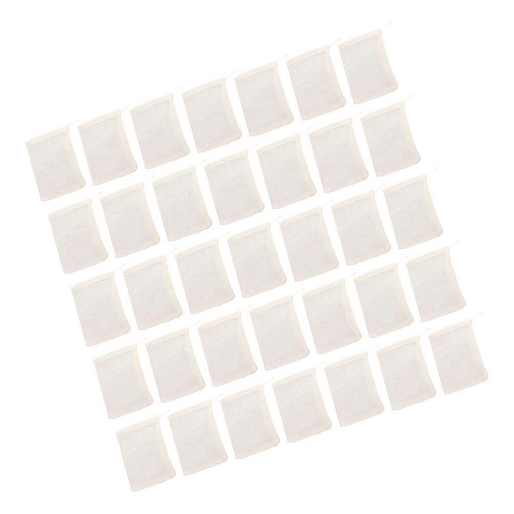 55pcs Reusable Cotton Drawstring Bags for Soup Tea Filtering Herb Multi Purpose Strainer Bags for Cooking and Brewing
