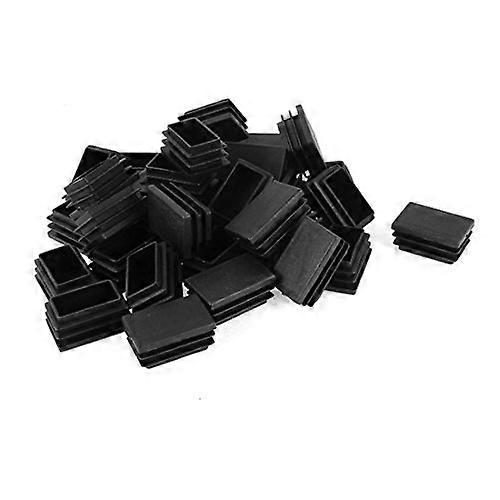 35 x Stoppers Black End Plug Rectangular 38mm x 25mm