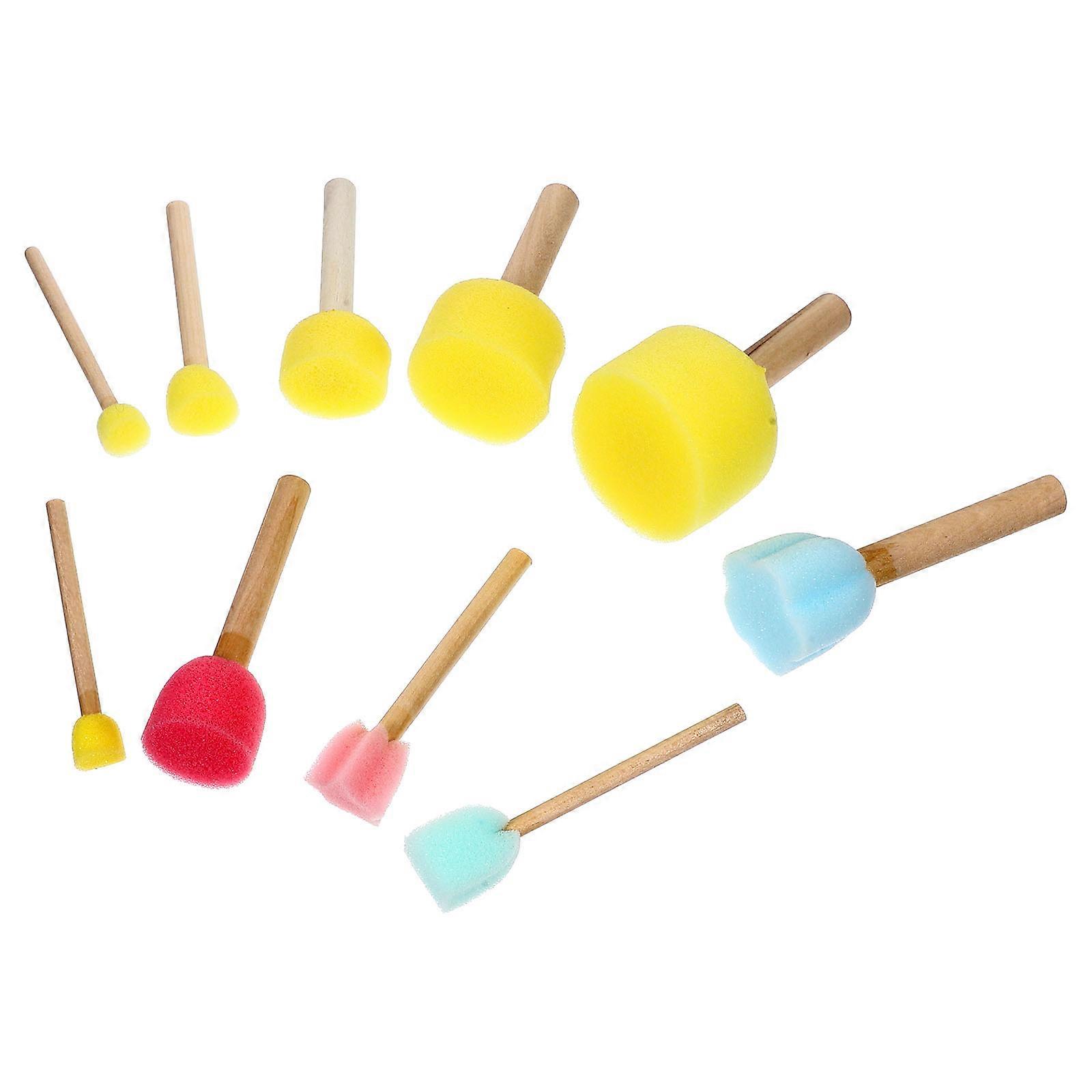 Paint Sponge Brush for Kids and Artists to Create Unique Designs with Multi Colors 10pcs