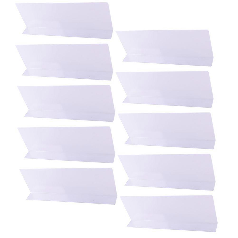 L Shape Commodity Dividers 10Pcs Ideal For Clothing Store Environments Transparent Acrylic For Stable Placement