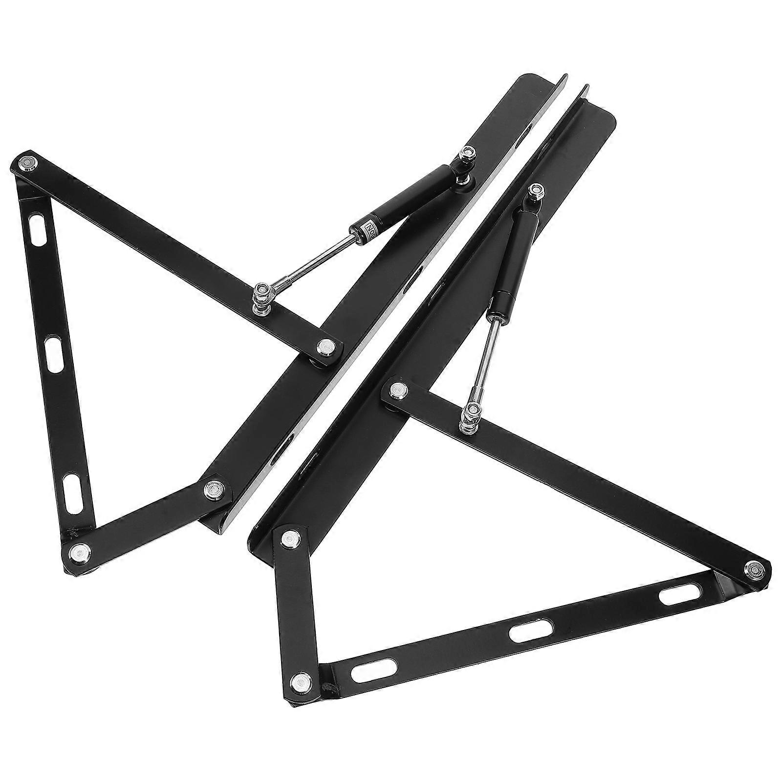 Hydraulic Bed Support Rod Set for Comfortable Sleep and Underbed Storage Black Alloy