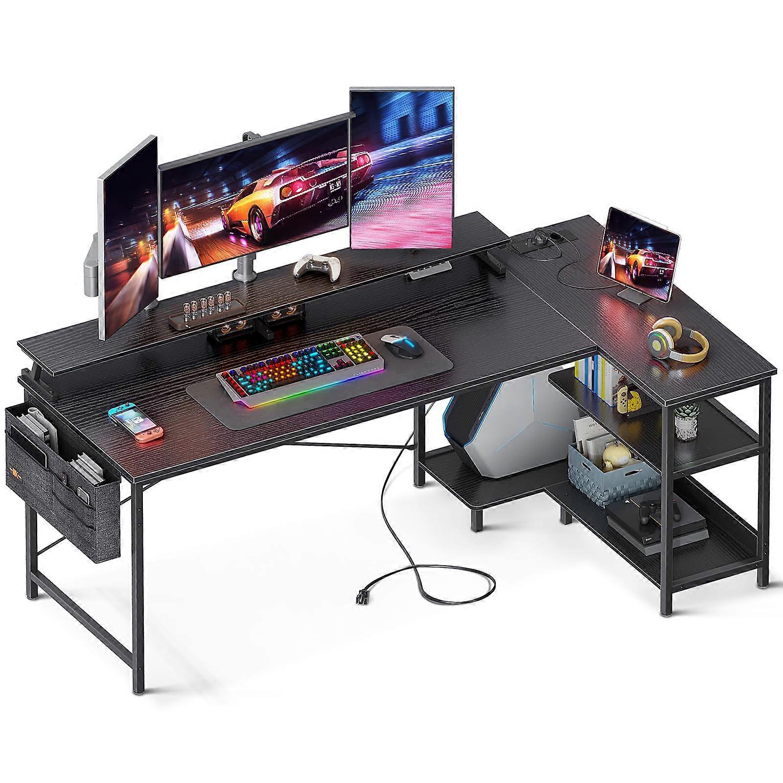 Pelipöytä Usb+ac Musta 168 Cm