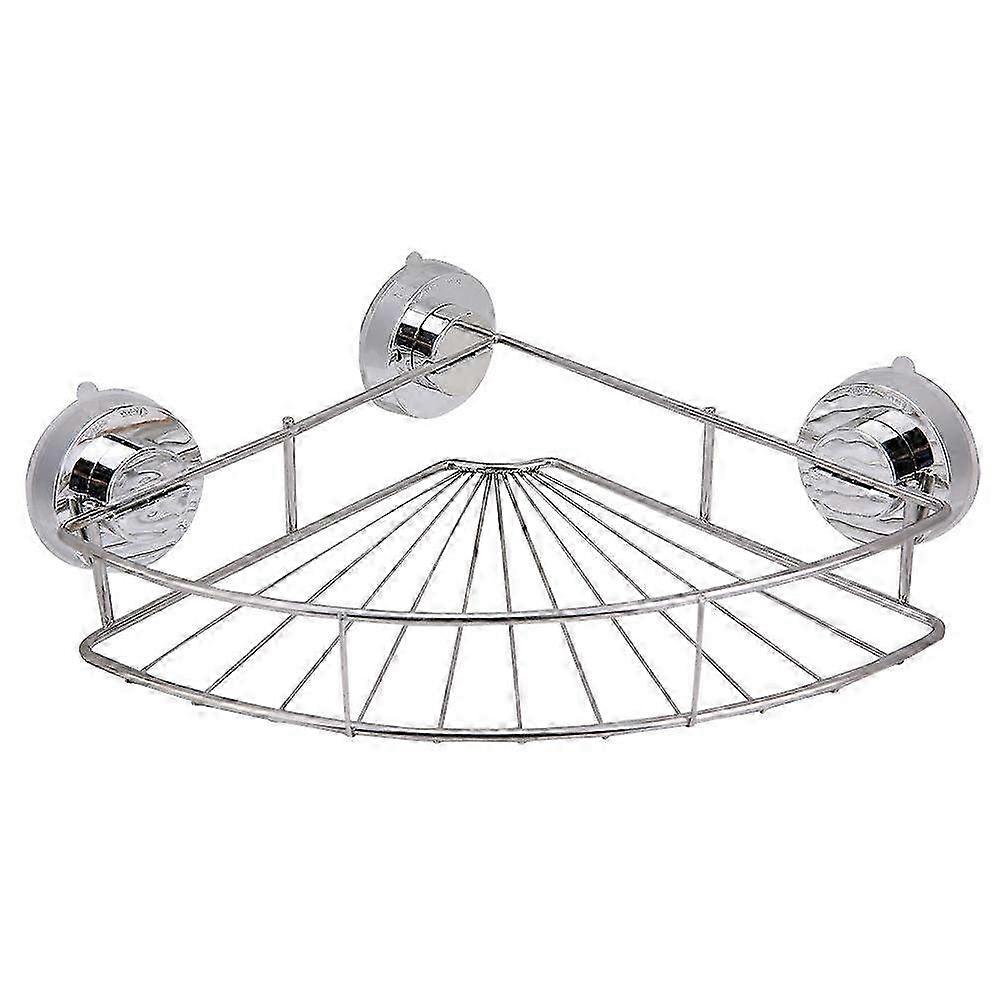 Rustproof Stainless Steel Corner Bathroom Shelf - Wall-Mounted, No Drilling Required, Space-Saving Storage Solution