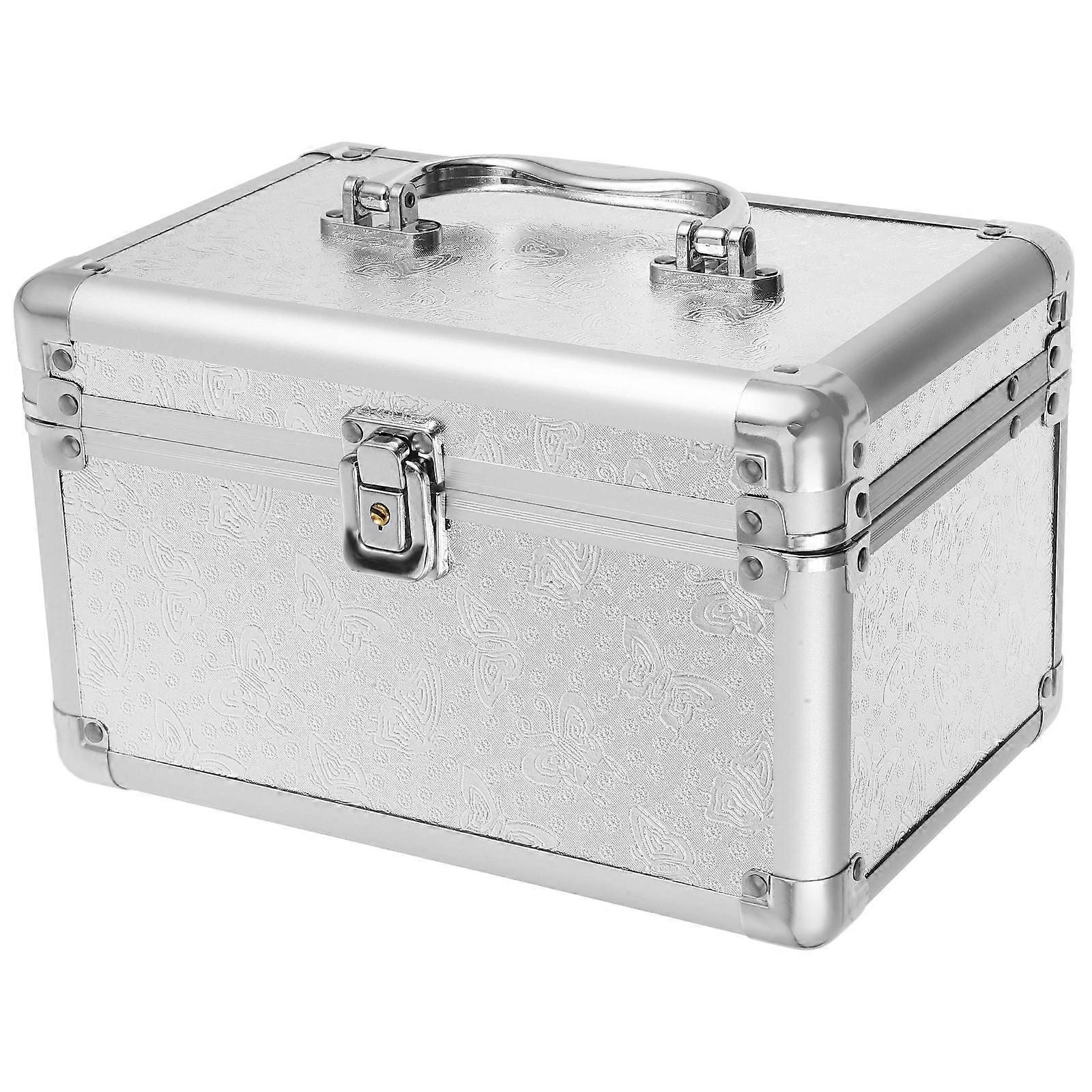 صندوق تخزين قوي حامل تخزين منزلي من سبائك الألومنيوم سعة كبيرة يسهل حملها 1 قطعة