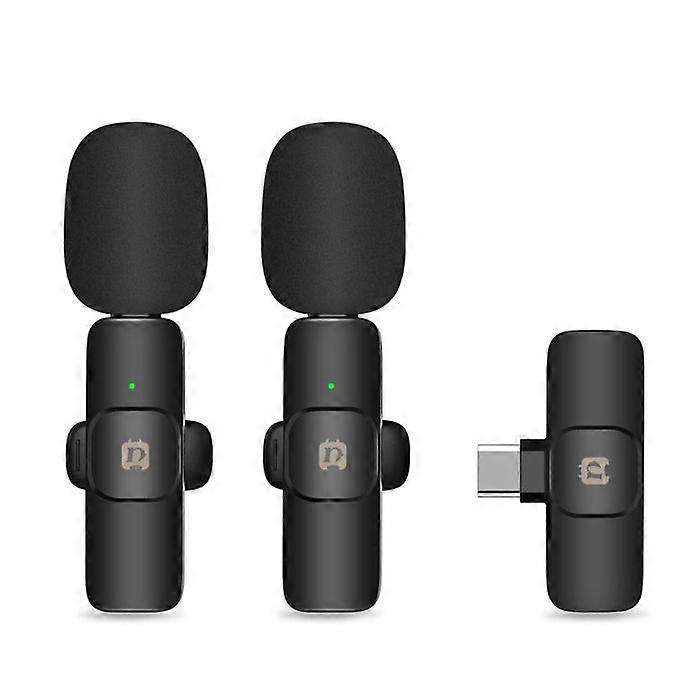 Wireless Microphone Noise Reduction for Type-C Phone Black YONIS