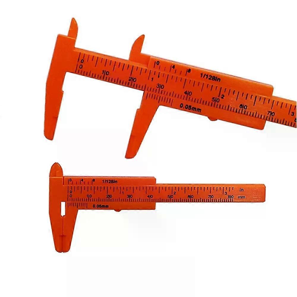 80mm Mini Plastic Caliper Caliper Measuring Tool Ruler Micrometer Orange/Black/Blue/White Plastic Caliper
