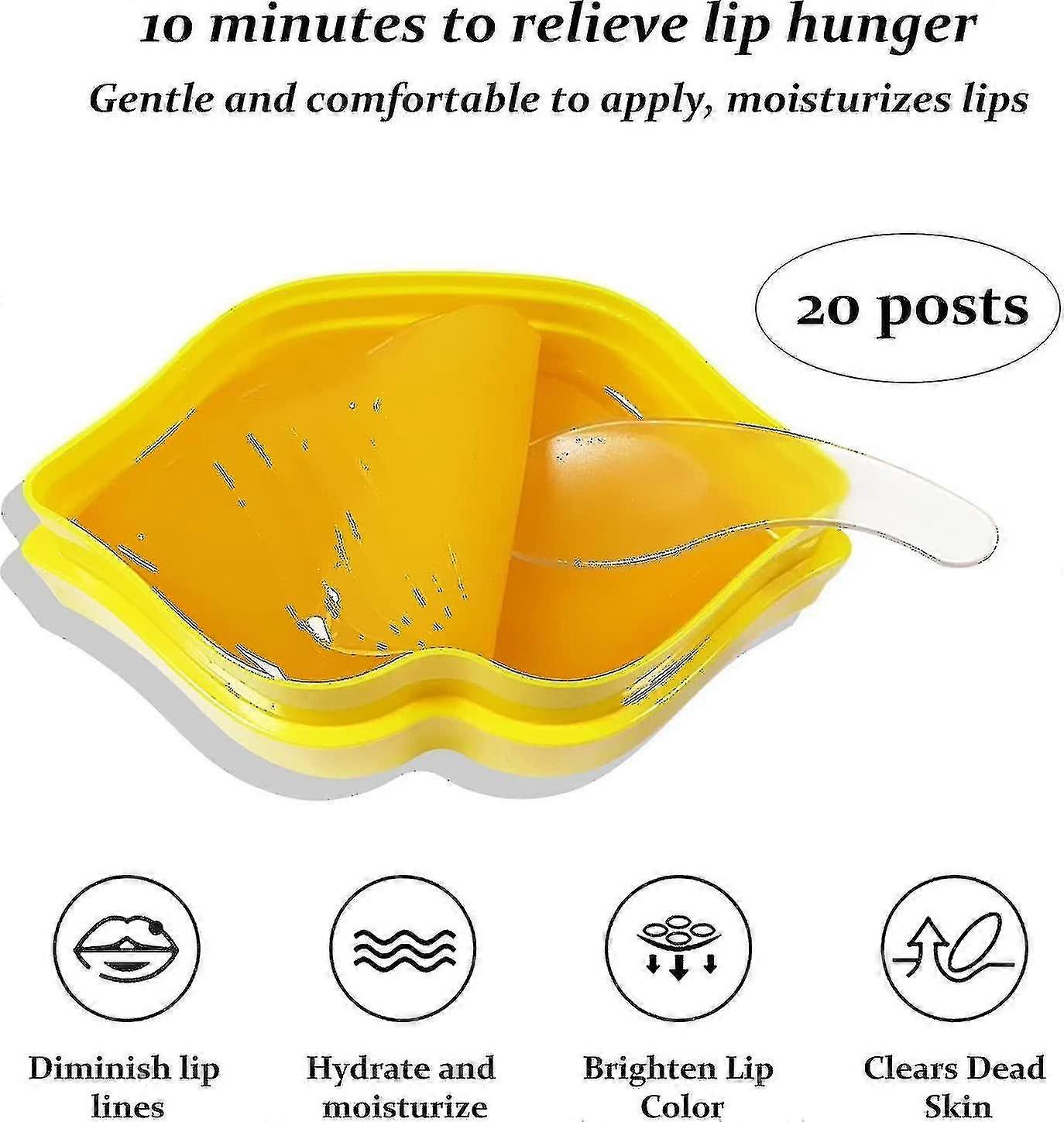 20pcs/set Moisturizing Lip Mask, Lip Sleep Mask Reduces Lip Lines And Restores Moisture Collagen Lip Mask Patches
