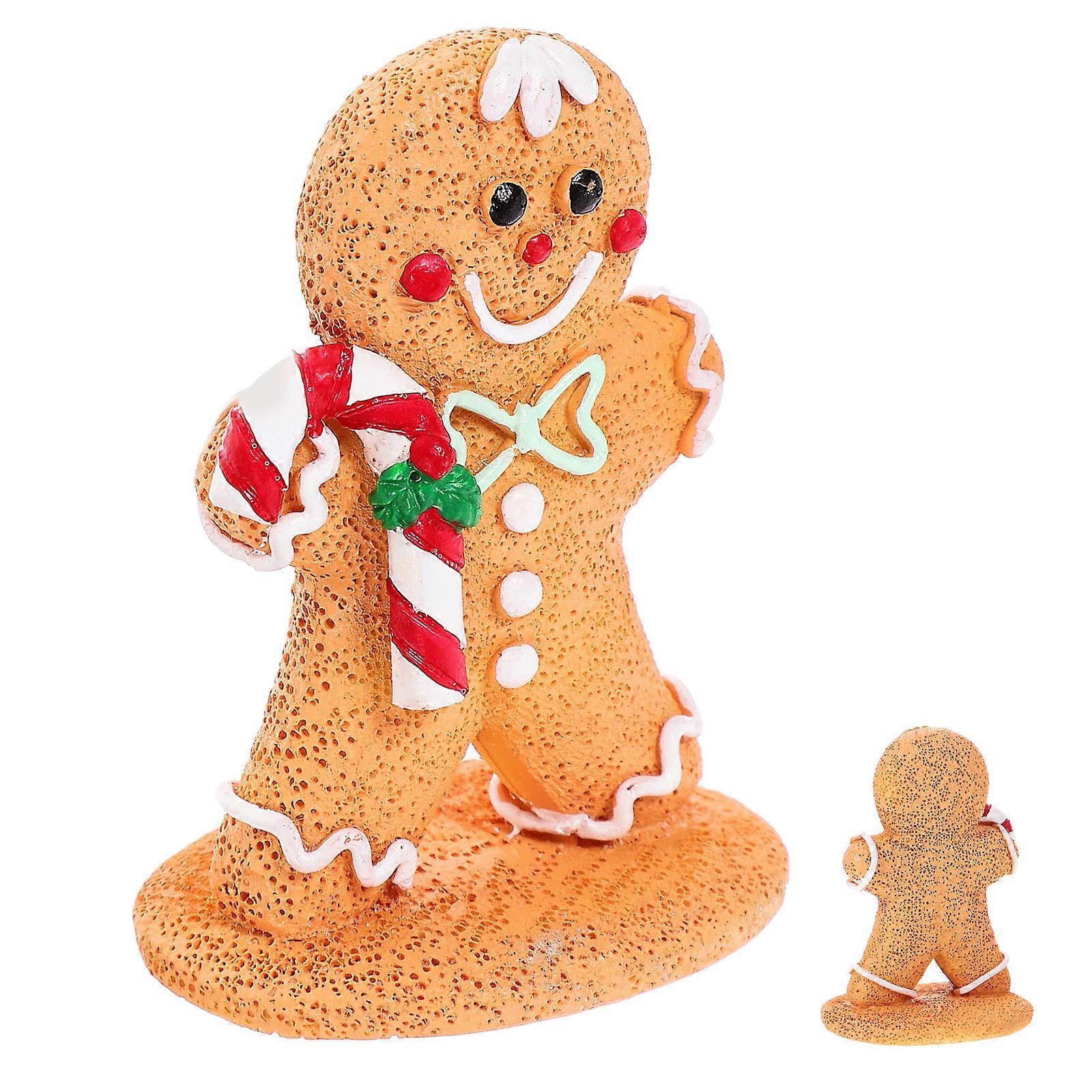 Christmas Resin Gingerbread Decoration Festive Holiday Ornament for Home & Party Tabletop Decor