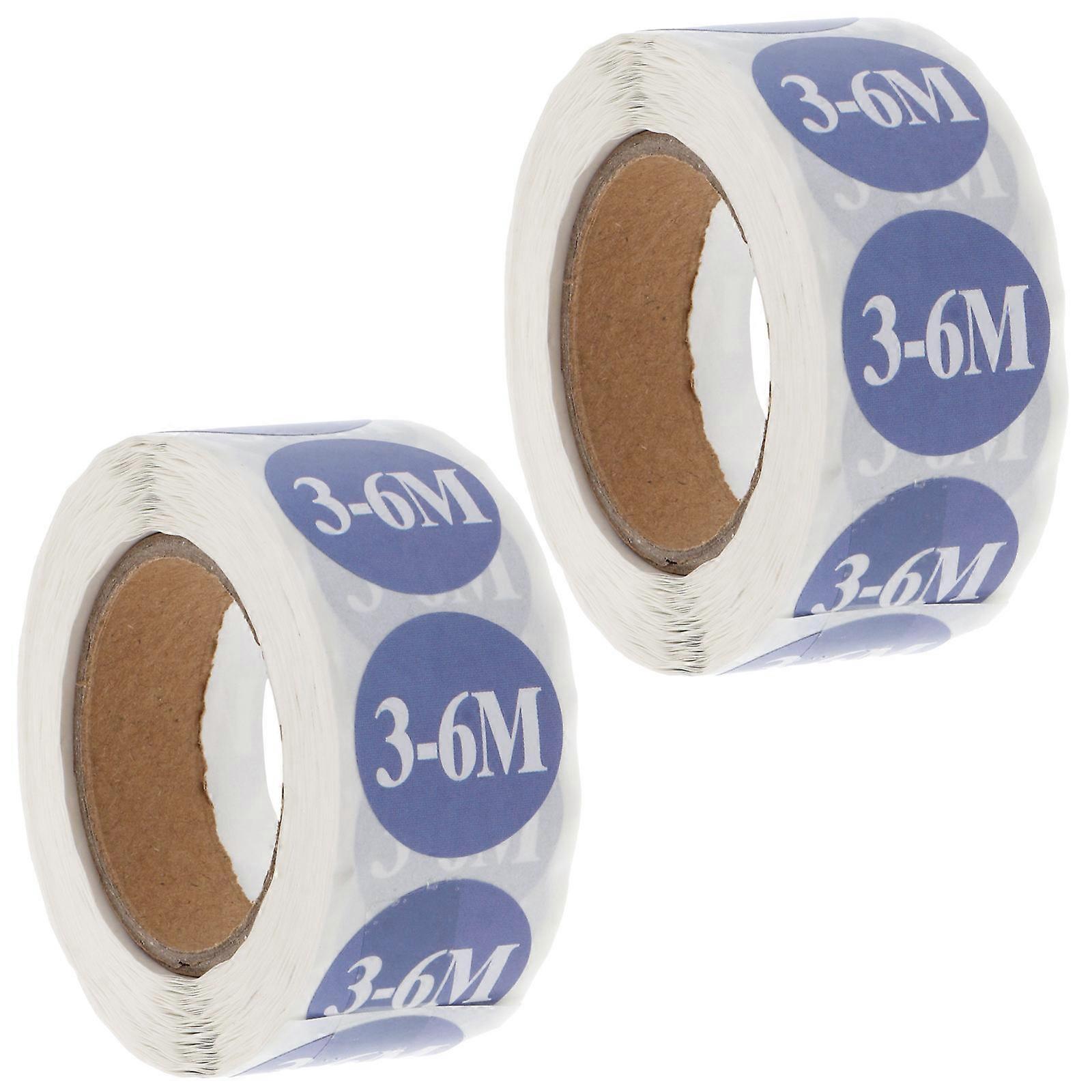 Purple Baby Clothing Size Labels Adhesive Stickers for Decor with Sufficient Sizes and Quantities 2 Rolls