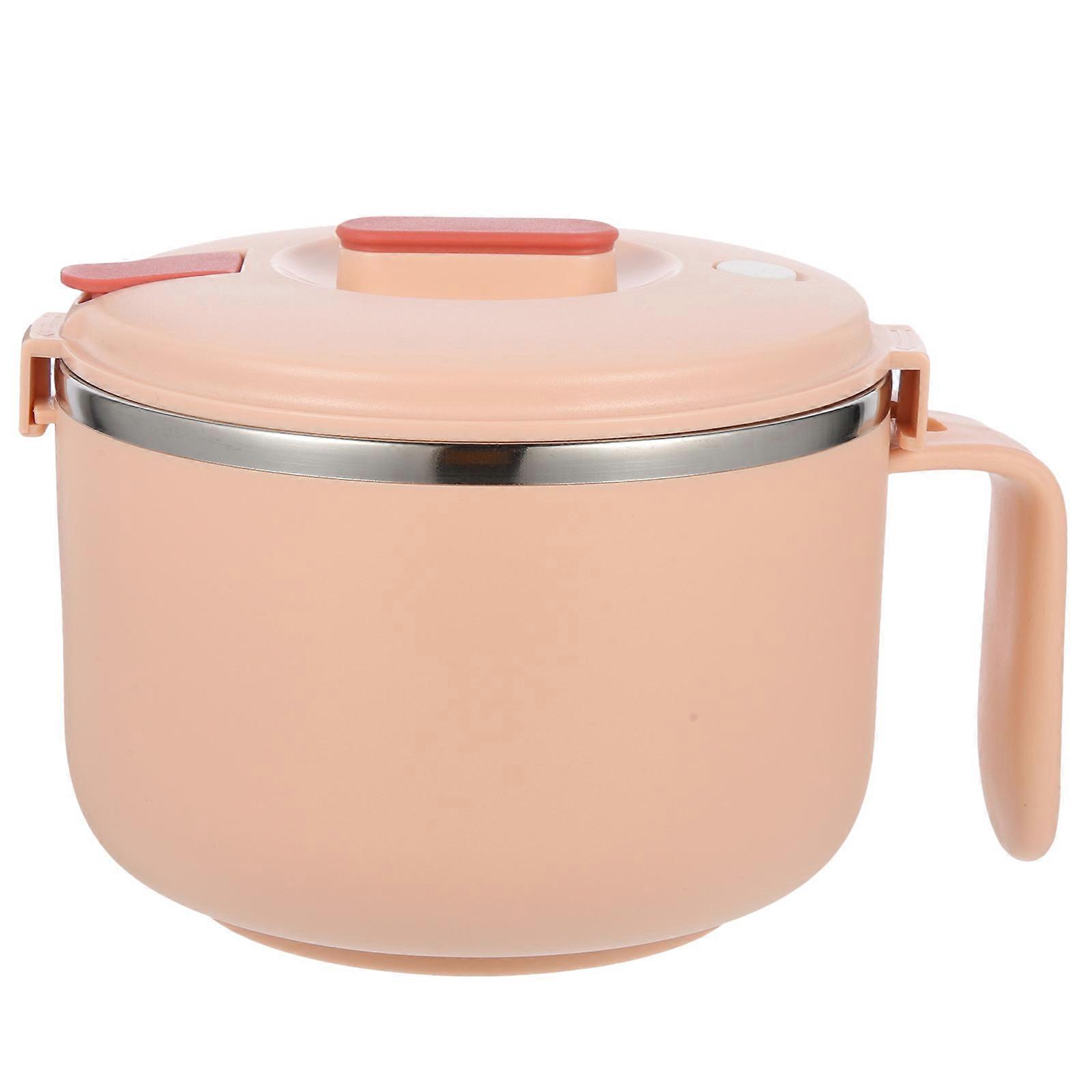 Round Lunch Container Instant Noodles Bowl Ramen Cooker Microwave Noodle Bowl with Lid
