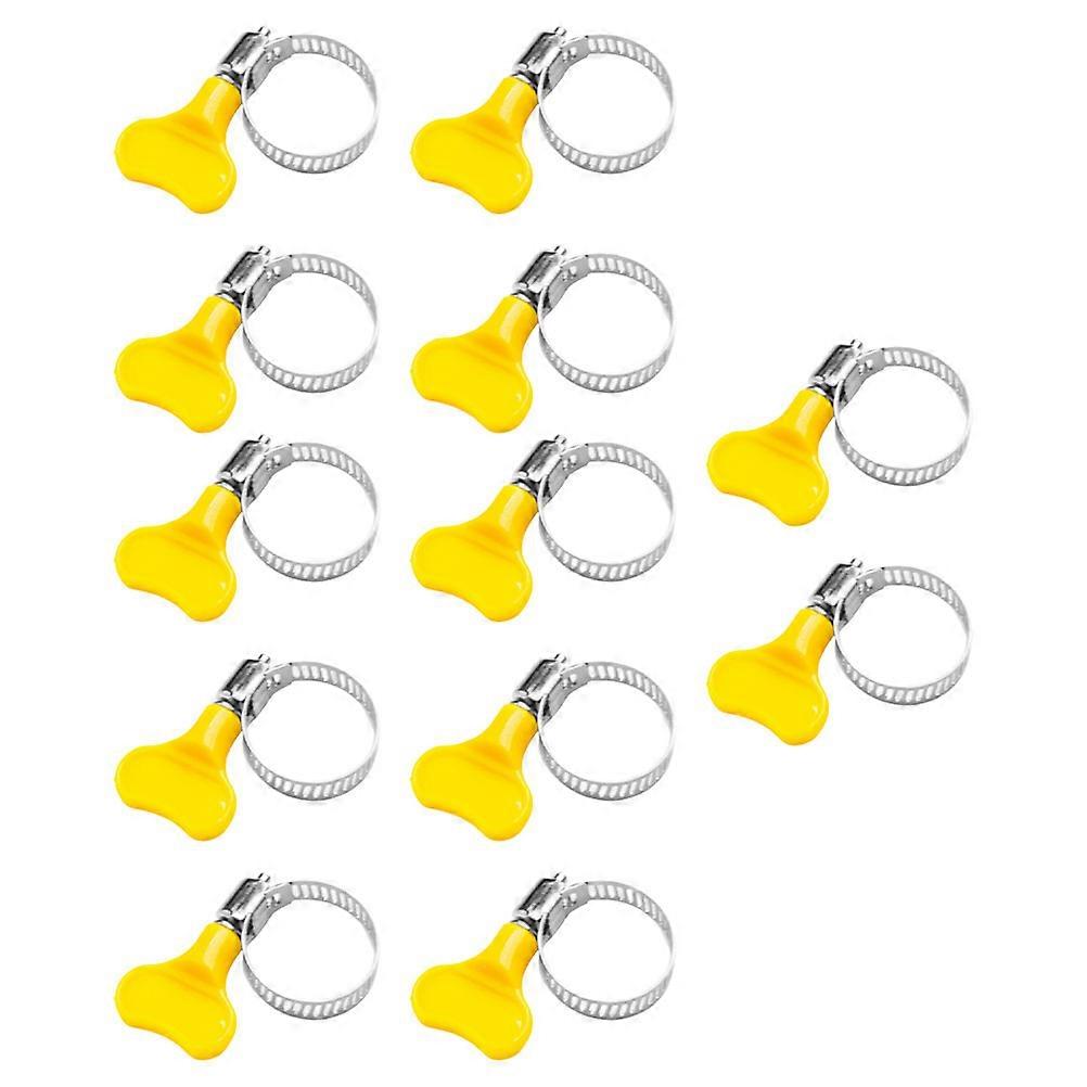 12Pcs Adjustable Plastic Hose Clamps for Water and Oil Flexible