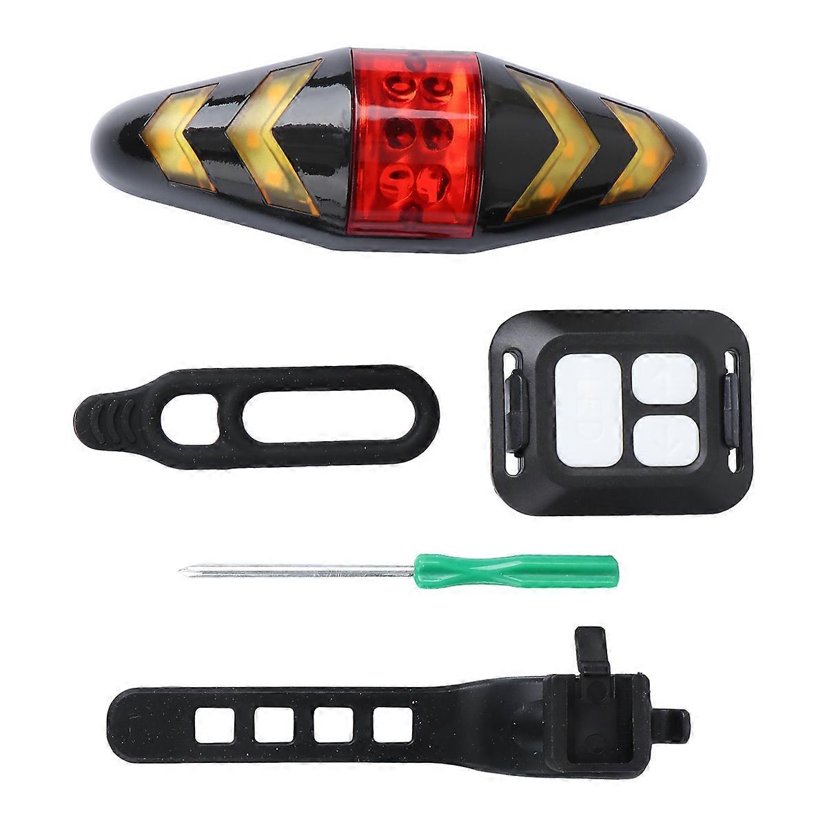 Mountain Bike Waterproof Turn Signal Taillight For Cyclists Safety Riding Battery Powered Lightweight 1 Set Features