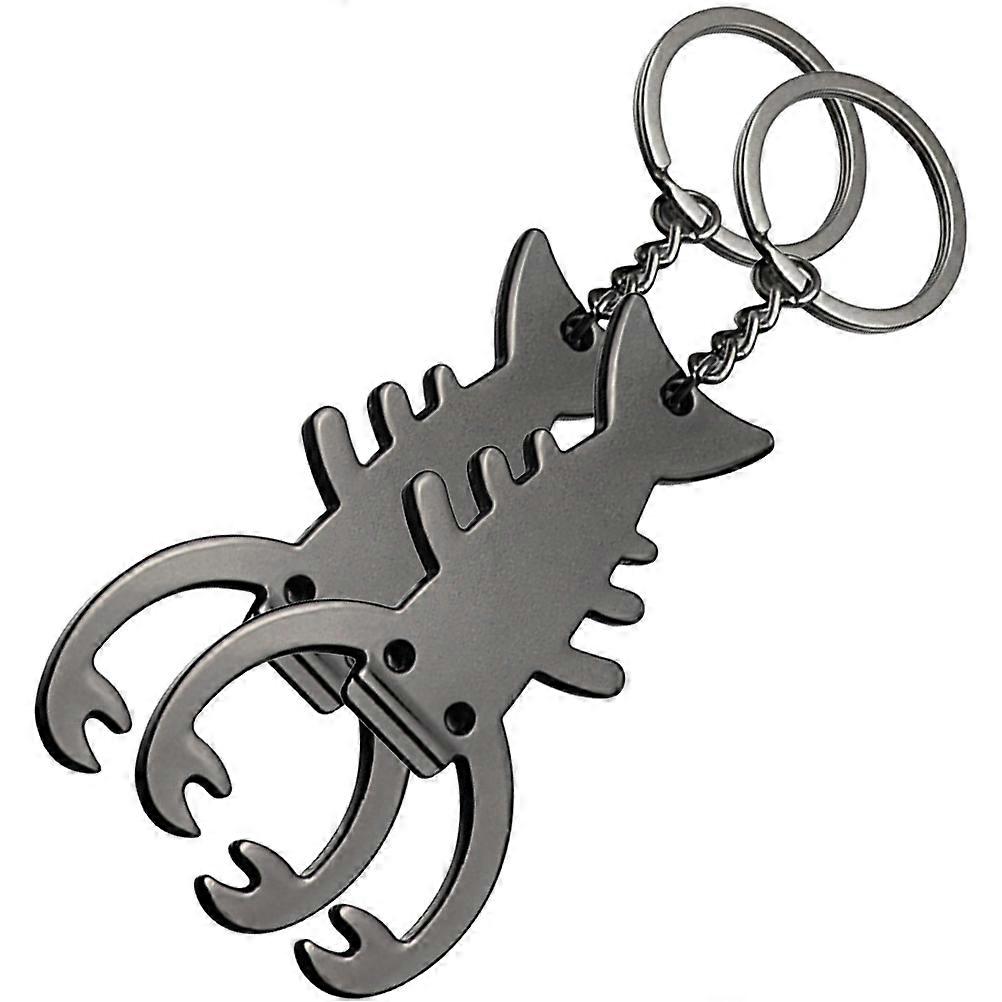 Key Hanging Charm 2Pcs Simple Design Key Holder For Hostess Cocktail Party Lobster Shape Black Metal