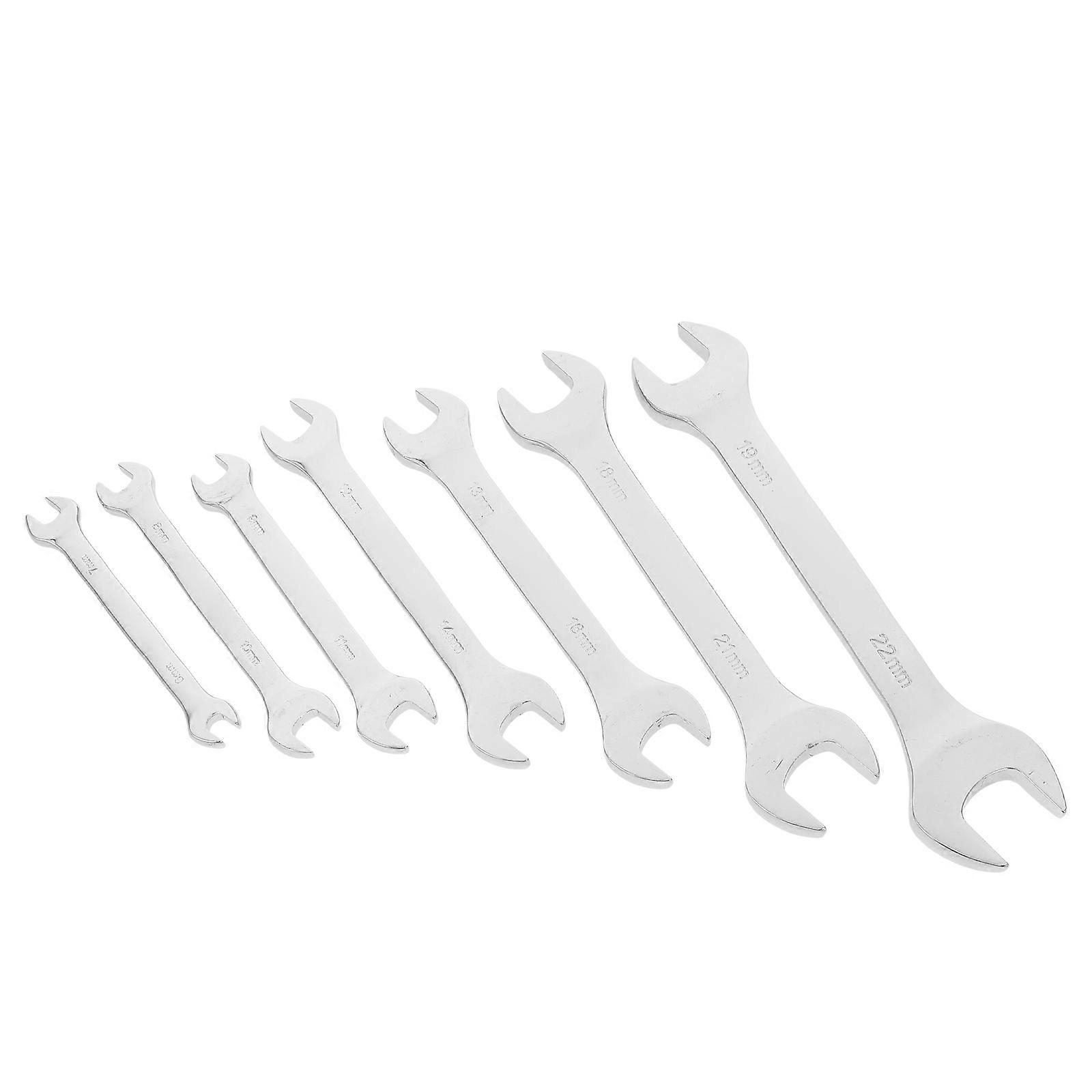 6 Piece High Carbon Steel Wrench Set for Auto Repairs – Durable, Scratch Resistant Double Headed Design for Mechanics and DIY Projects