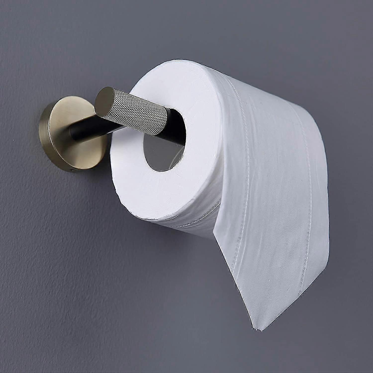 Stainless Steel Toilet Paper Holder Paper Holder Wall Mount Brushed Gold And Matte Black Paper Roll Holder Toilet Roll Holder