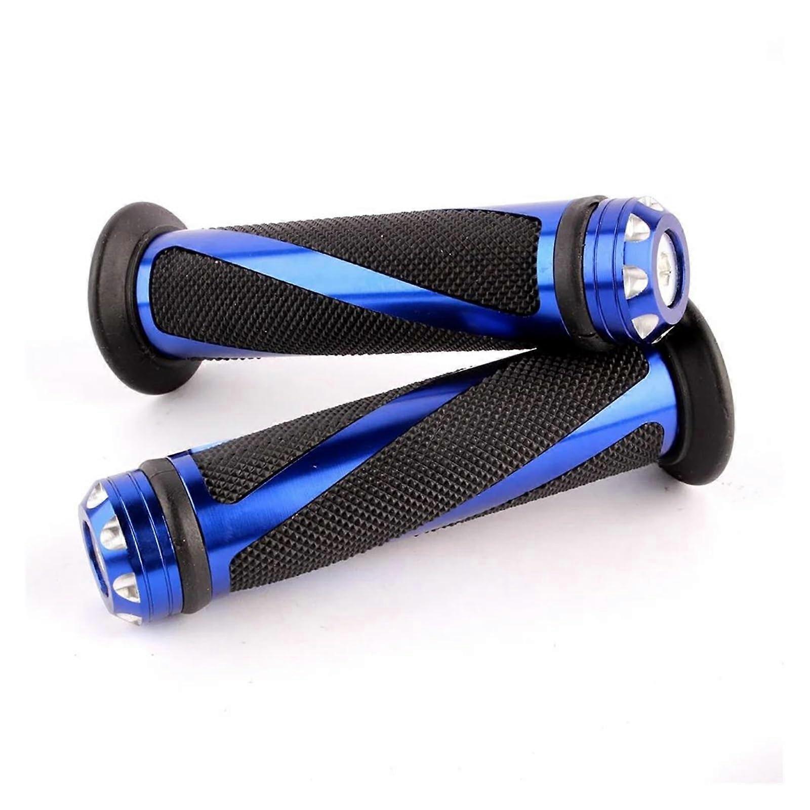 Grip Handlebar Motorbike Handgrips CNC 7/8 22mm Rubber AntiSlip For MT09 FZ09 2014 Blue