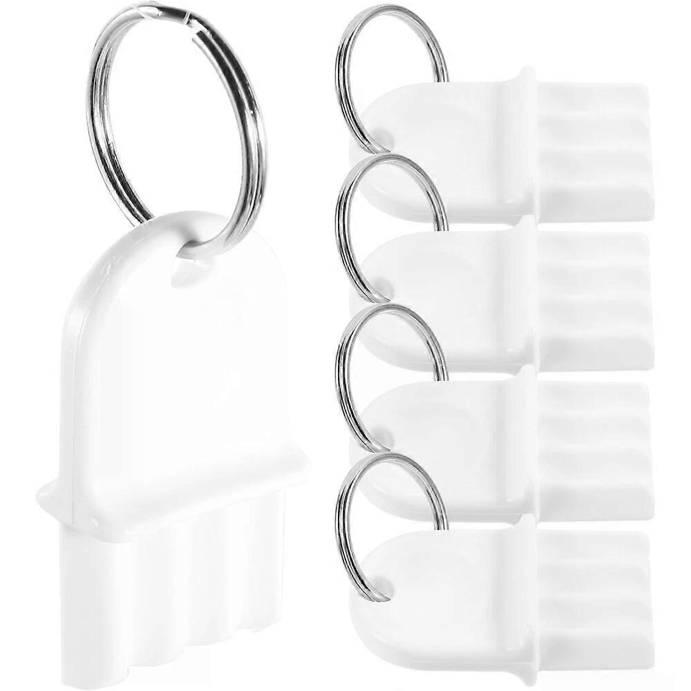 Paper Towel Dispenser Keys, 5PCS Toilet Paper Dispenser Replacement Keys with Keyring, Plastic Material