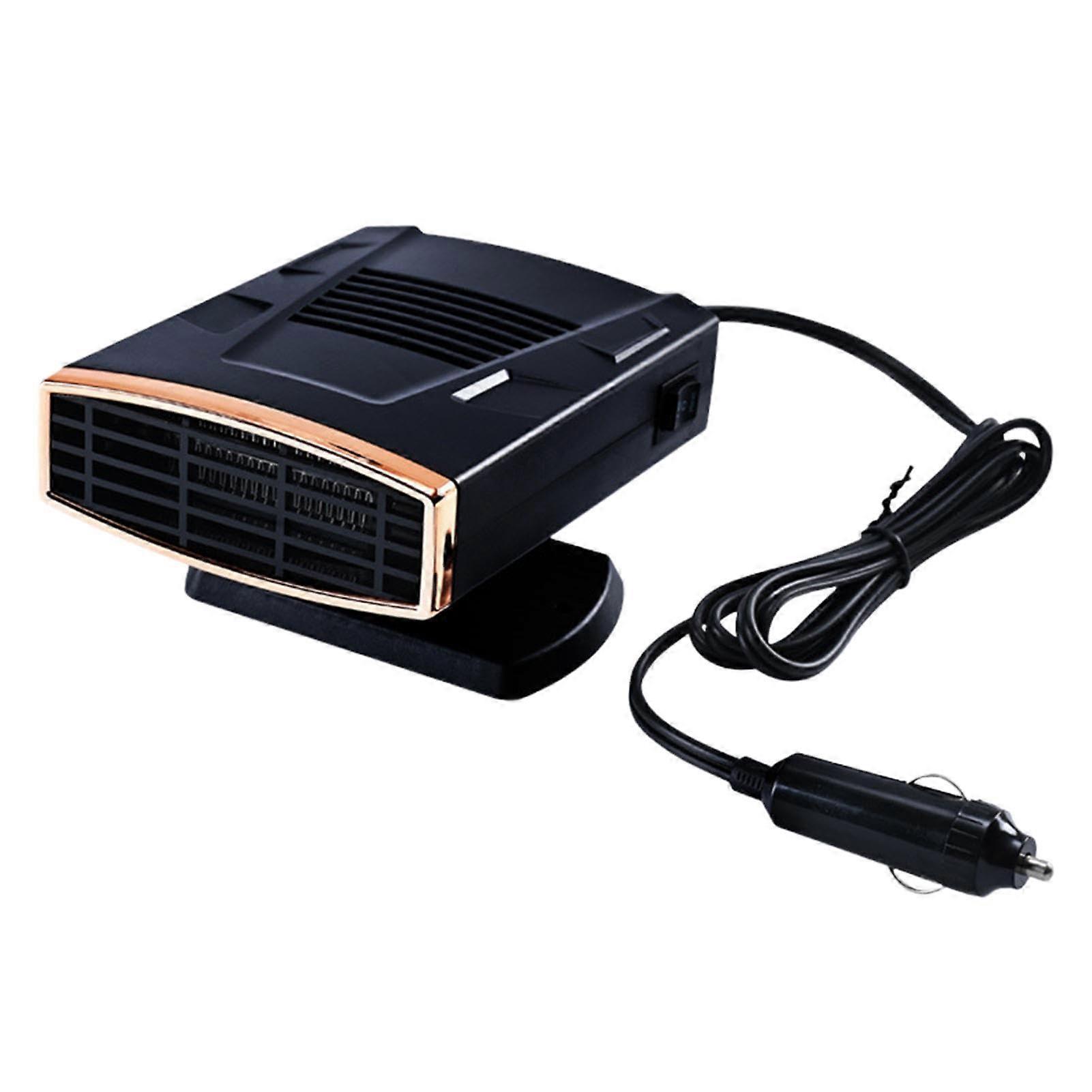 Auto Defroster Portable Car Heater - 12V Windshield De-icer with Fan for Safe Vehicle Demisting, Gold Color