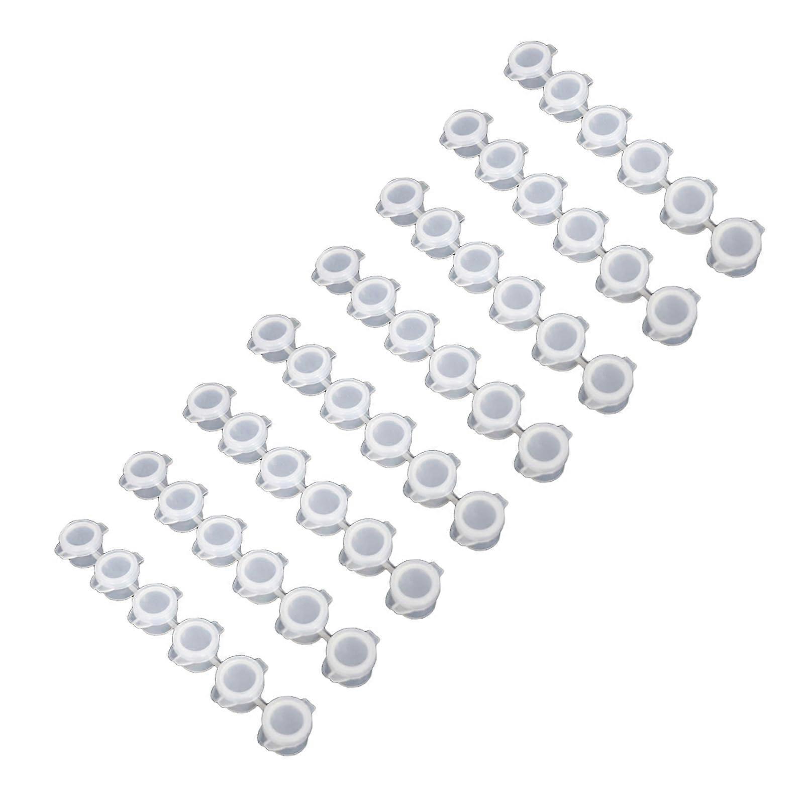 8 Empty Color Strips, 3ml/5ml/10ml, Small Color Cups, 6 Cells, Portable Clear Paint Container for School and Art Supplies