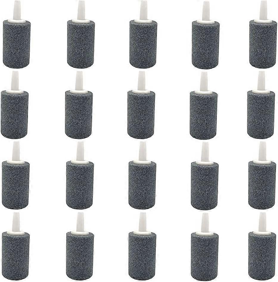 Cylinder Air Stone - Fish Tank Oxygen Diffuser (Gray, 20pcs)