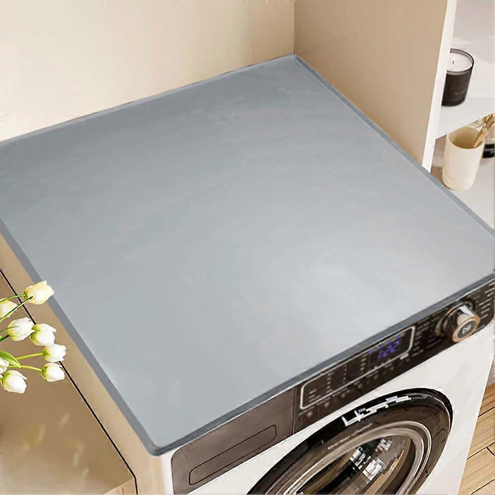 Washing machine and dryer top mat, non-slip silicone mat, scratch-resistant, heat-resistant, size M, gray