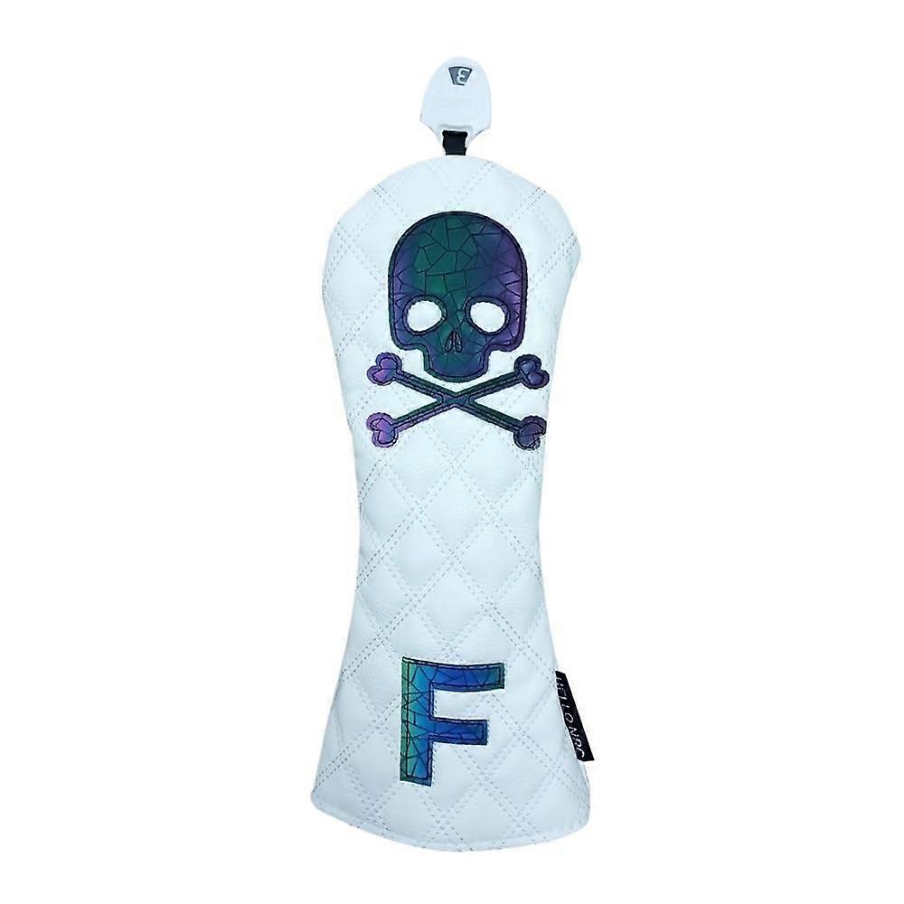 Golf Headcovers Gradient PU Leather Protector for Driver Fairway Hybrid with Number Tags - White for Fairway