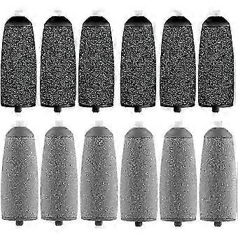 12-pack ersättningsrullar för felfri pedi, utbyteshuvudbyten kompatibla med Finish Touch Flawless Pedi elektroniska verktygsfiler, 6 extra