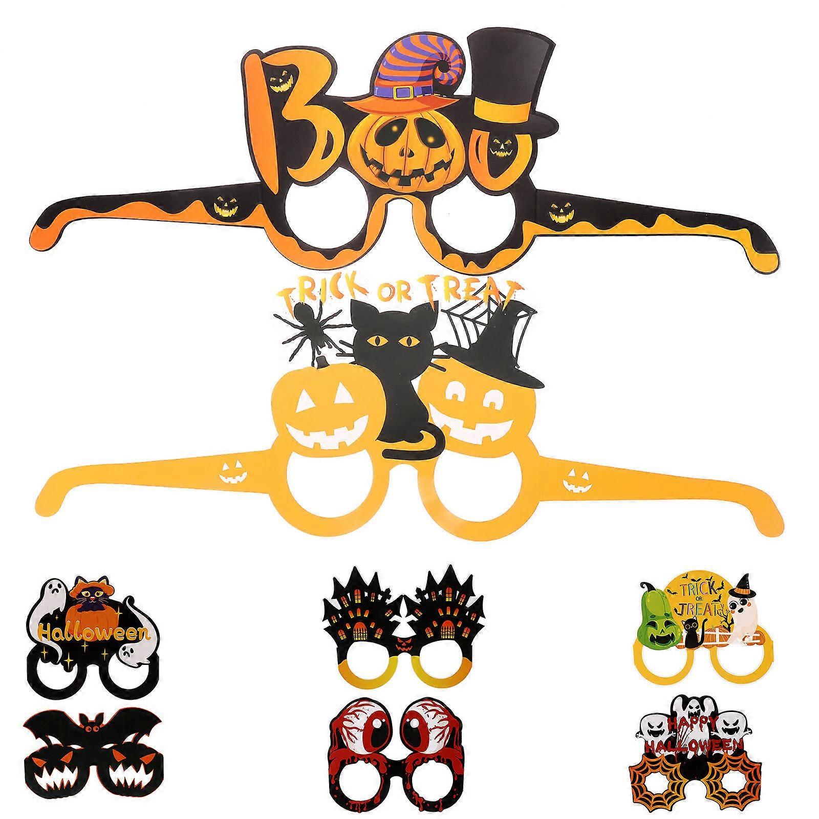 Halloween Photo Props Halloween Party Paper Material Assorted Color for 8Pcs