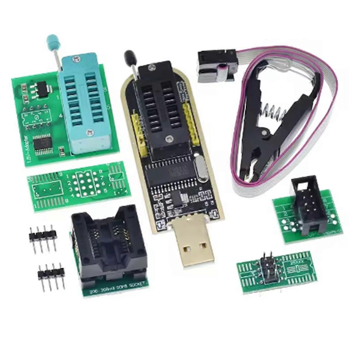 CH341B 24 25 Series EEPROM Flash BIOS USB Programmer Module SOIC8 SOP8 Test Clip for EEPROM