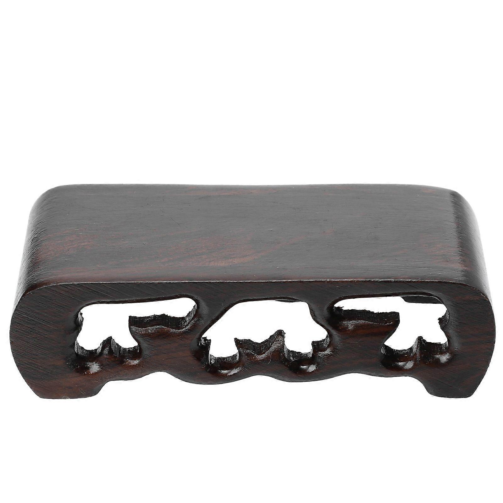 Rectangular Shape Pedestal Carved Vase Bonsai Base Buddhist Statue Stand
