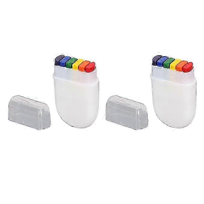 2pcs Flag Face Paint 6 Colors Rainbow Stripe Fan Brush Stick Face B...