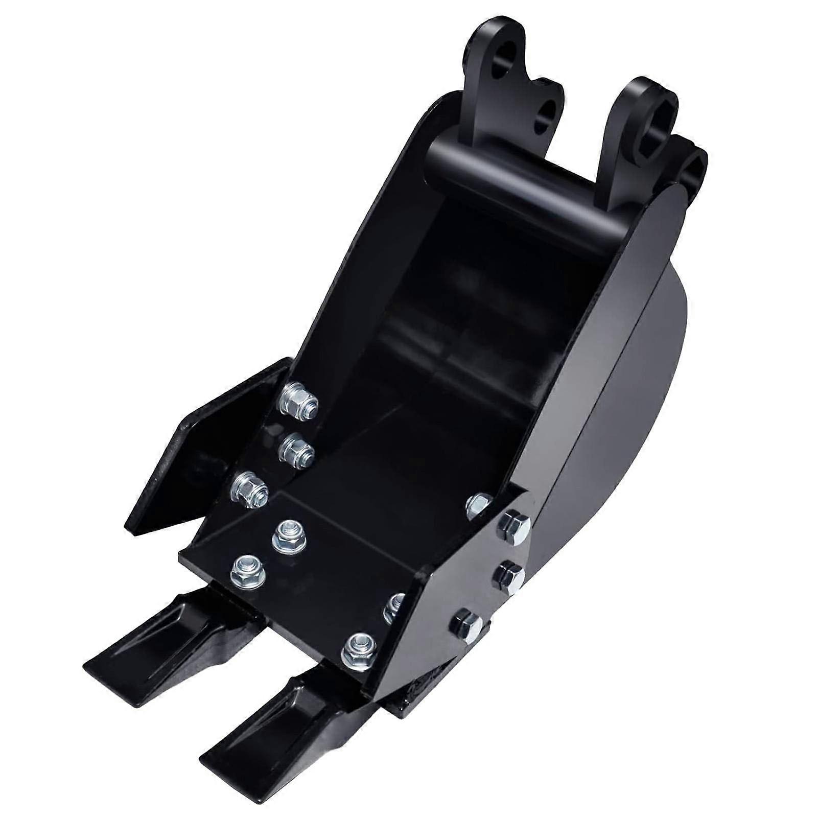 7.87 Inch Small Excavator Bucket Alloy Steel Narrow Digger Bucket with 2 Front Blade for Pipeline Excavation and River Dredging