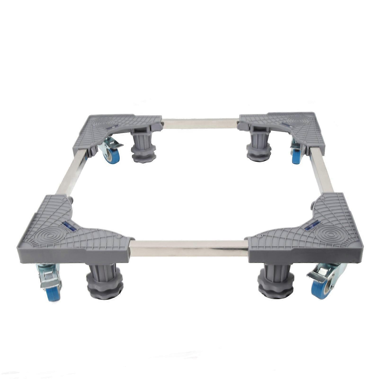 Adjustable Washing Machine Stand with 4 Brake Wheels Gray 4.2lb