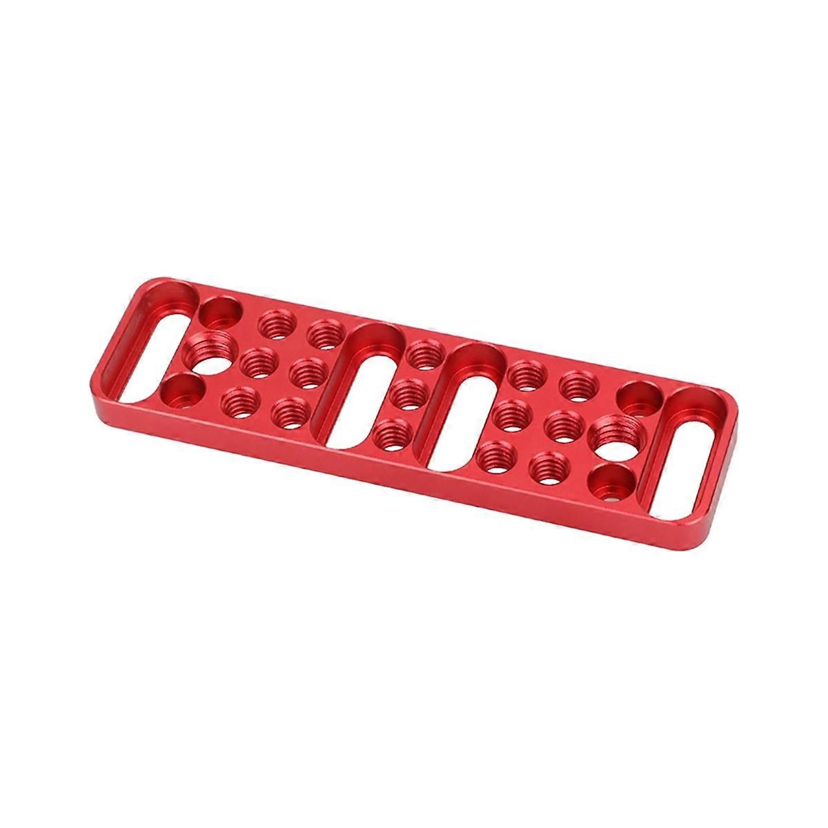 Multifunctional Cheese Plate with 75mm 1/4In & 3/8In Threads for Tripod Cage & Rig Expansion Filmmaking Accessory A