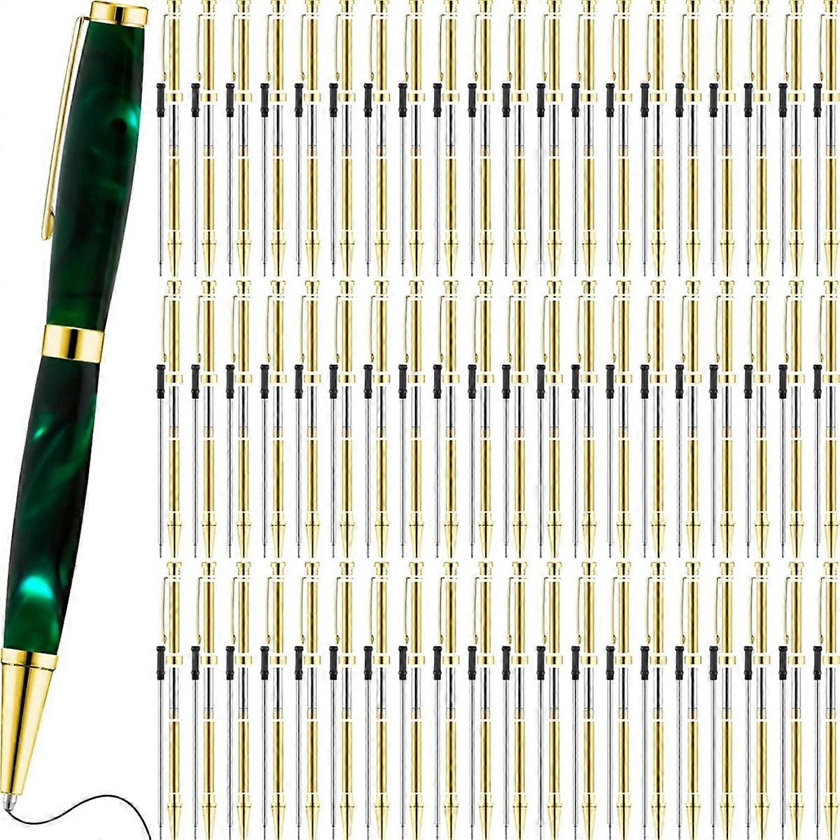 60pcs Twist-Out Pen Kit for Woodturn 7mm Slim Pen Bulk Gold