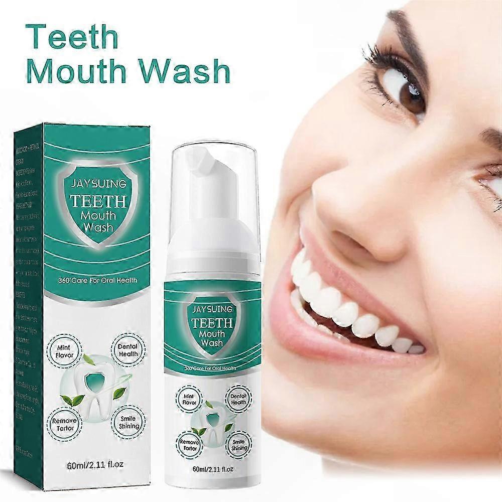 Mint-Flavored Teeth Whitening Foam with Stain Removal Properties 50ml Mouthwash Solution