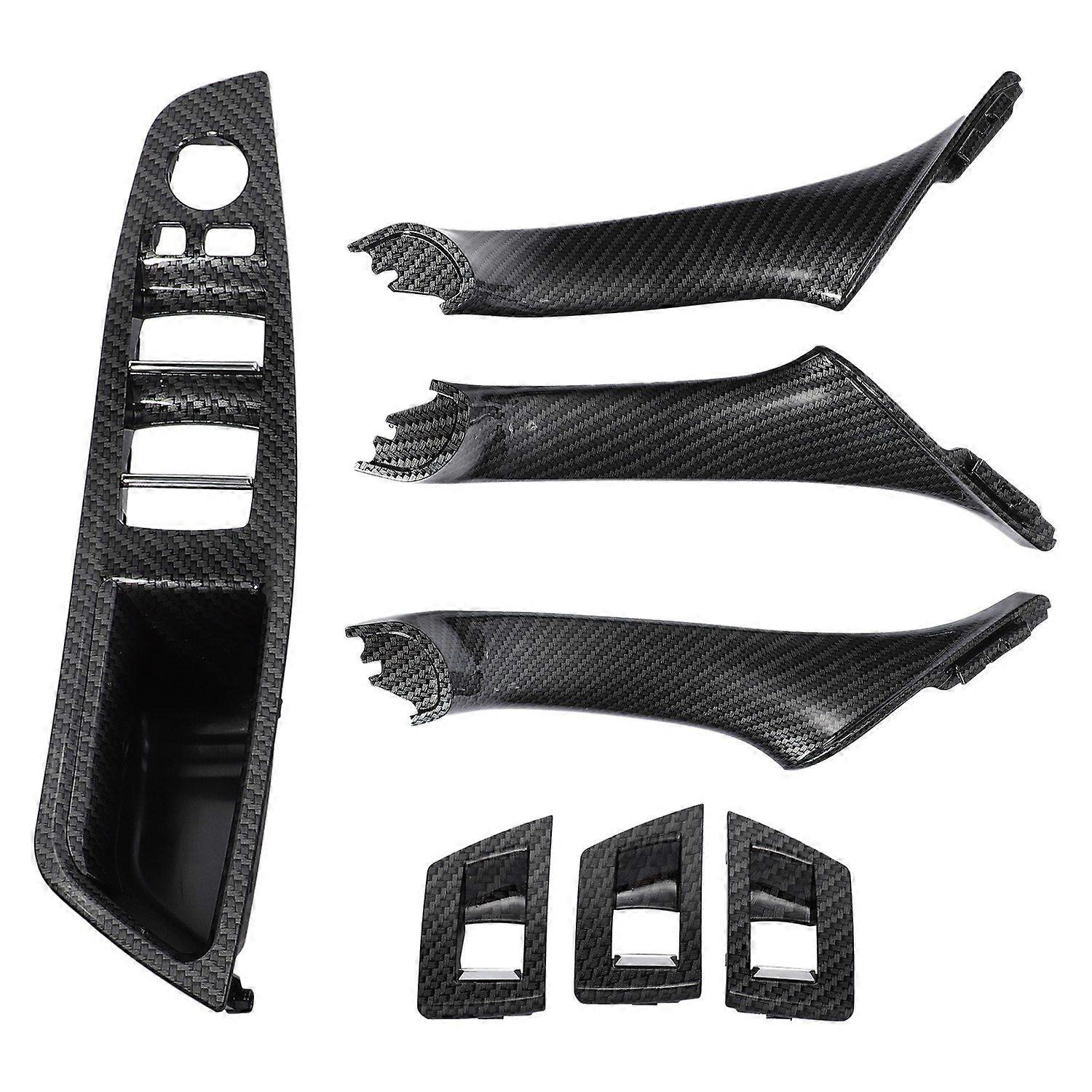 7PCS Right Hand Drive RHD For BMW 5 Series F10 F11 Car Interior Door Handle Inner Panel Pull Trim C