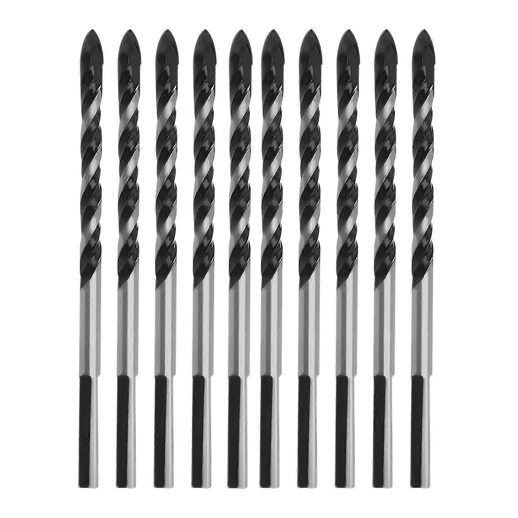 Multipurpose Drill Bits, 10-Piece 6mm Multi-material Drill Bit Set for Drilling in Tile, Glass, Con