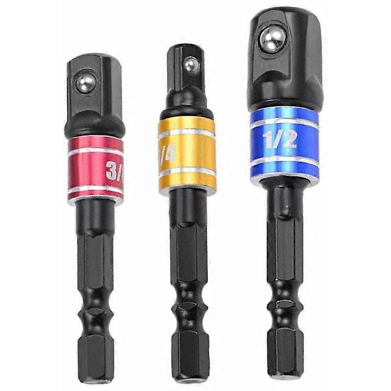 Three-piece color conversion post square joint hex handle (black rod)