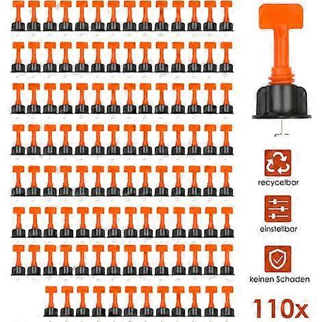 Tile Levelers 110 Pieces Tile Leveling Alignment System Leveling Kit, Reusable