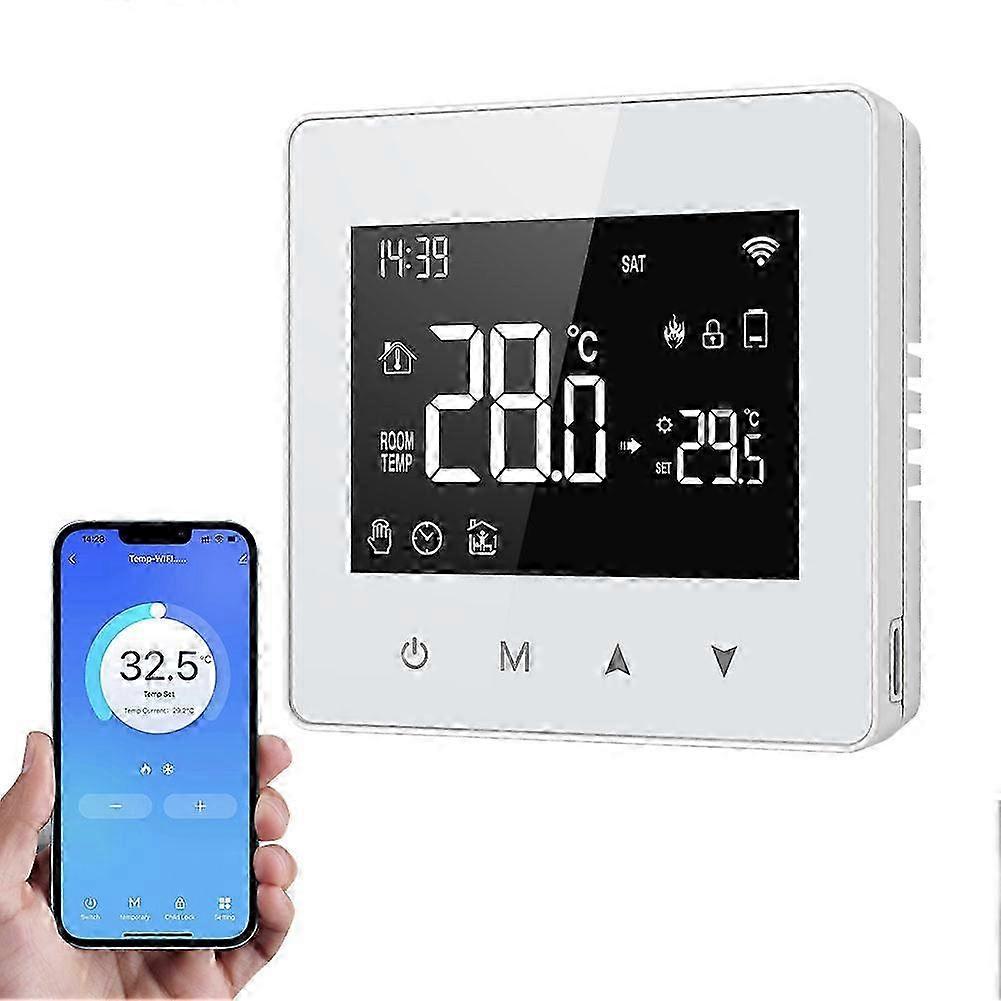 2025 WiFi Intelligent Constant Temperature Controller LED Display Adjustable Temperature Controller Compact Size Water Gas Boiler Temperature Controll