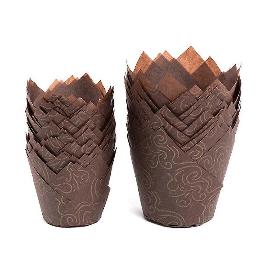 Paper Cup 50Pcs Cupcake Wrapper for Dessert Use with Oil-Proof Design