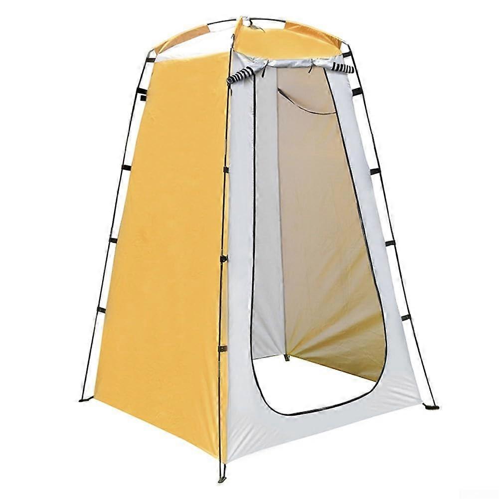 Privacy Shower Tent For Camping And Beach Use Quick Assembly WaterResistant Fabric Yellow