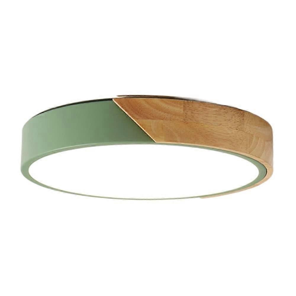 Nordic LED Flush Mount Ceiling Lamp Green Round Minimalist Dimmable Slim Ceiling Light 50 cm Neutral White Living Room